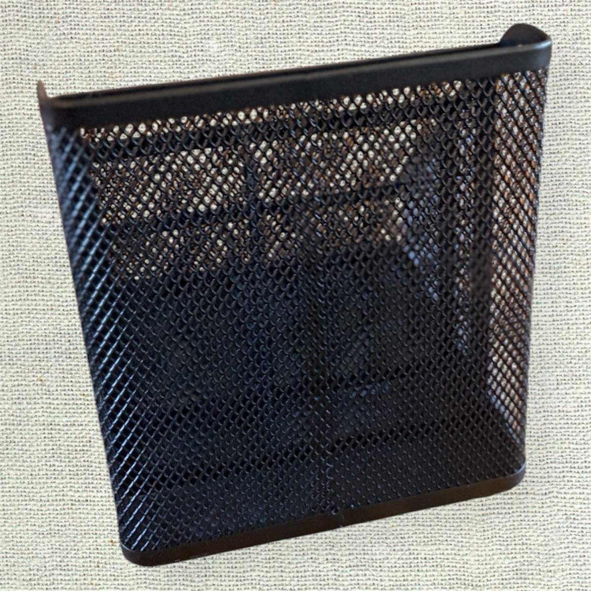 Black Metal Mesh Desk Organizer Pen Pencil Holder Office Supply Organizer