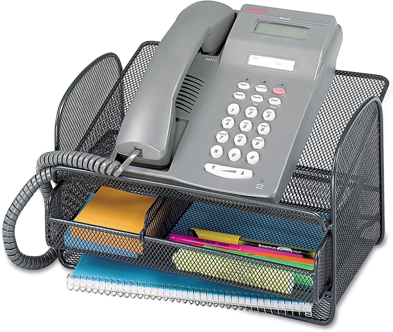Durable Black Steel Mesh Desk Organizer with Adjustable Drawer for Smooth Access