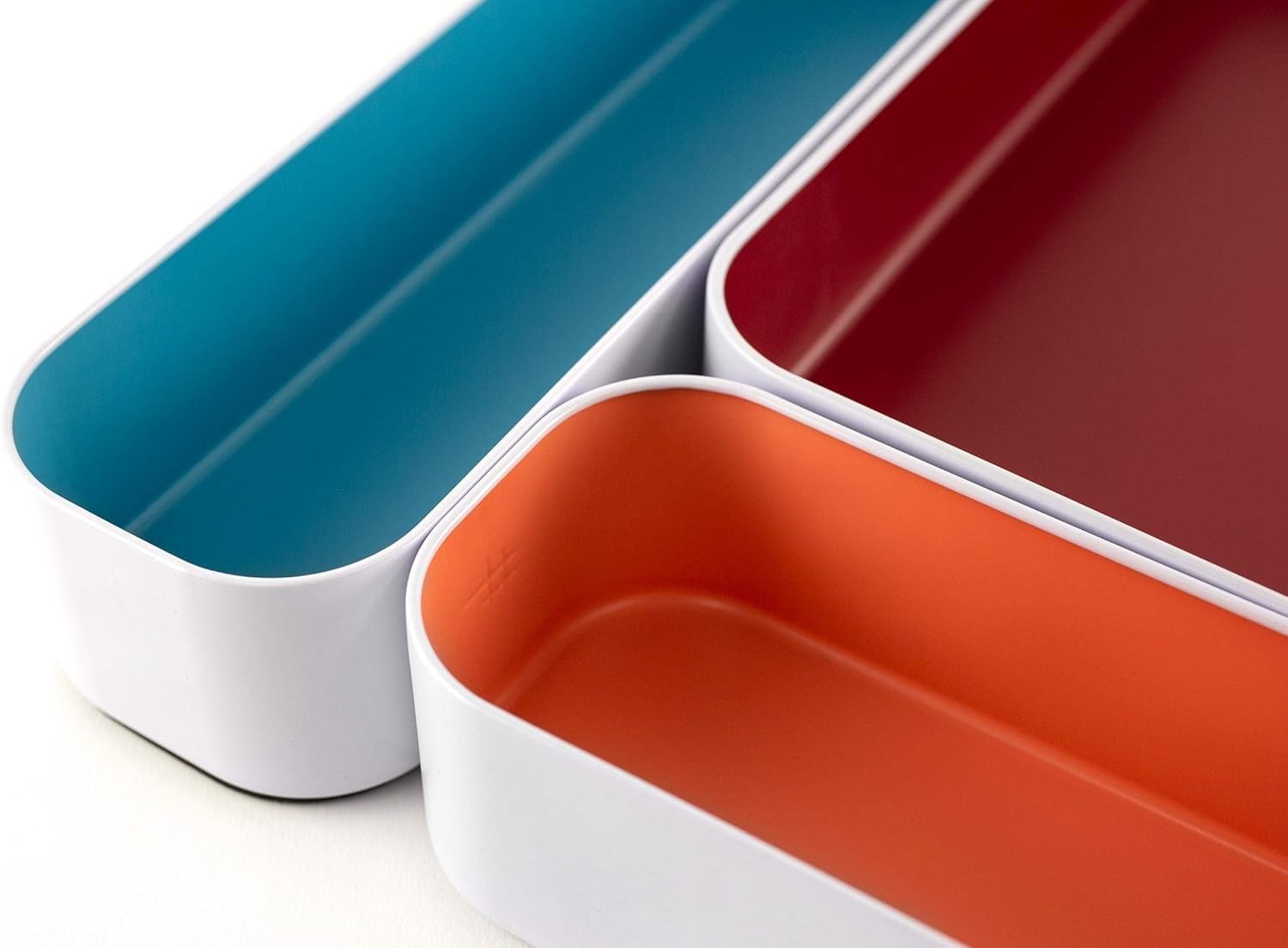 5 Piece Metal Organizer Tray Set for Storing Makeup, Stationery, Utensils, an…