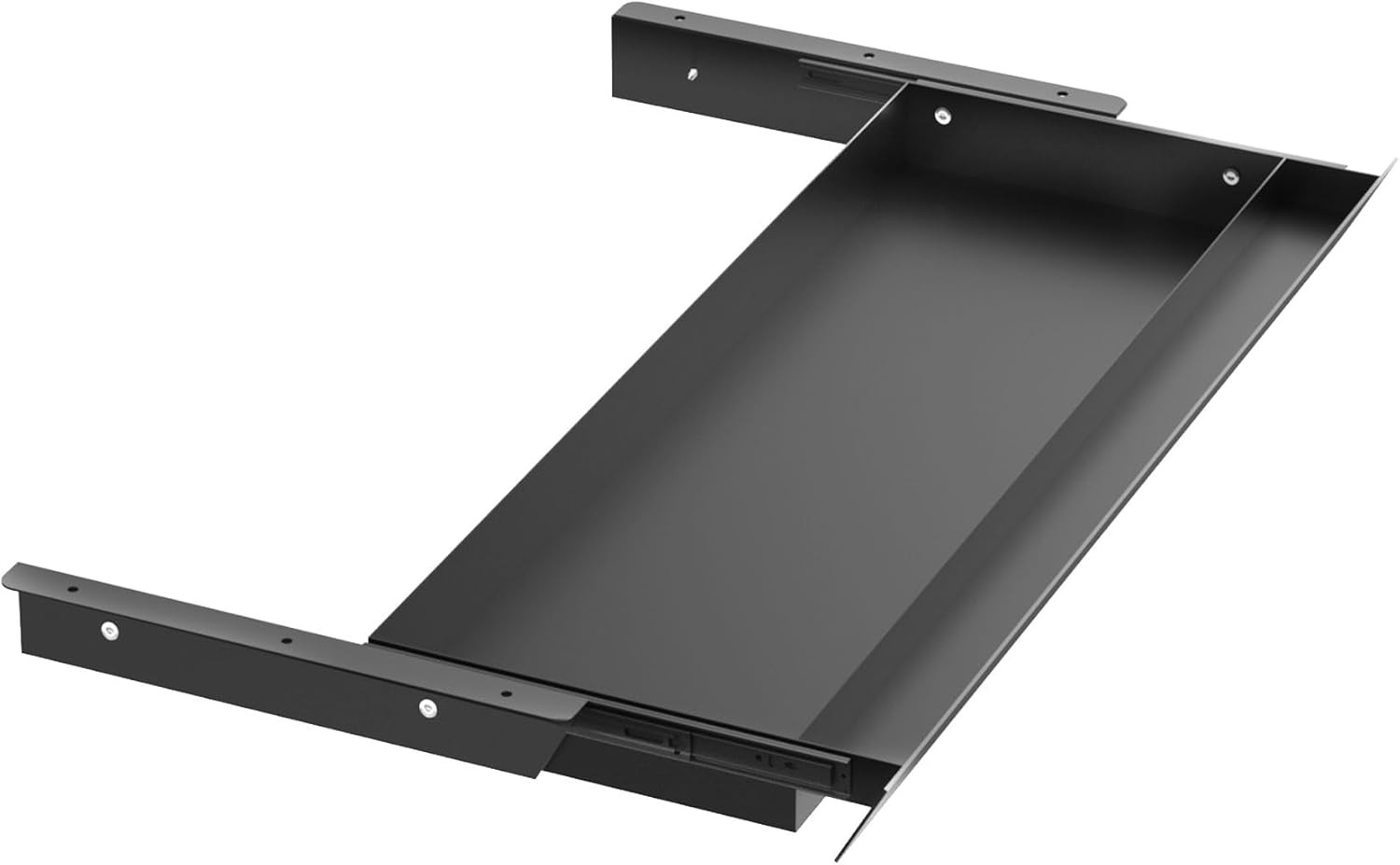 Large under Desk Mounted Sliding Drawer with Pencil Tray and 60 Degree Tilt Pane