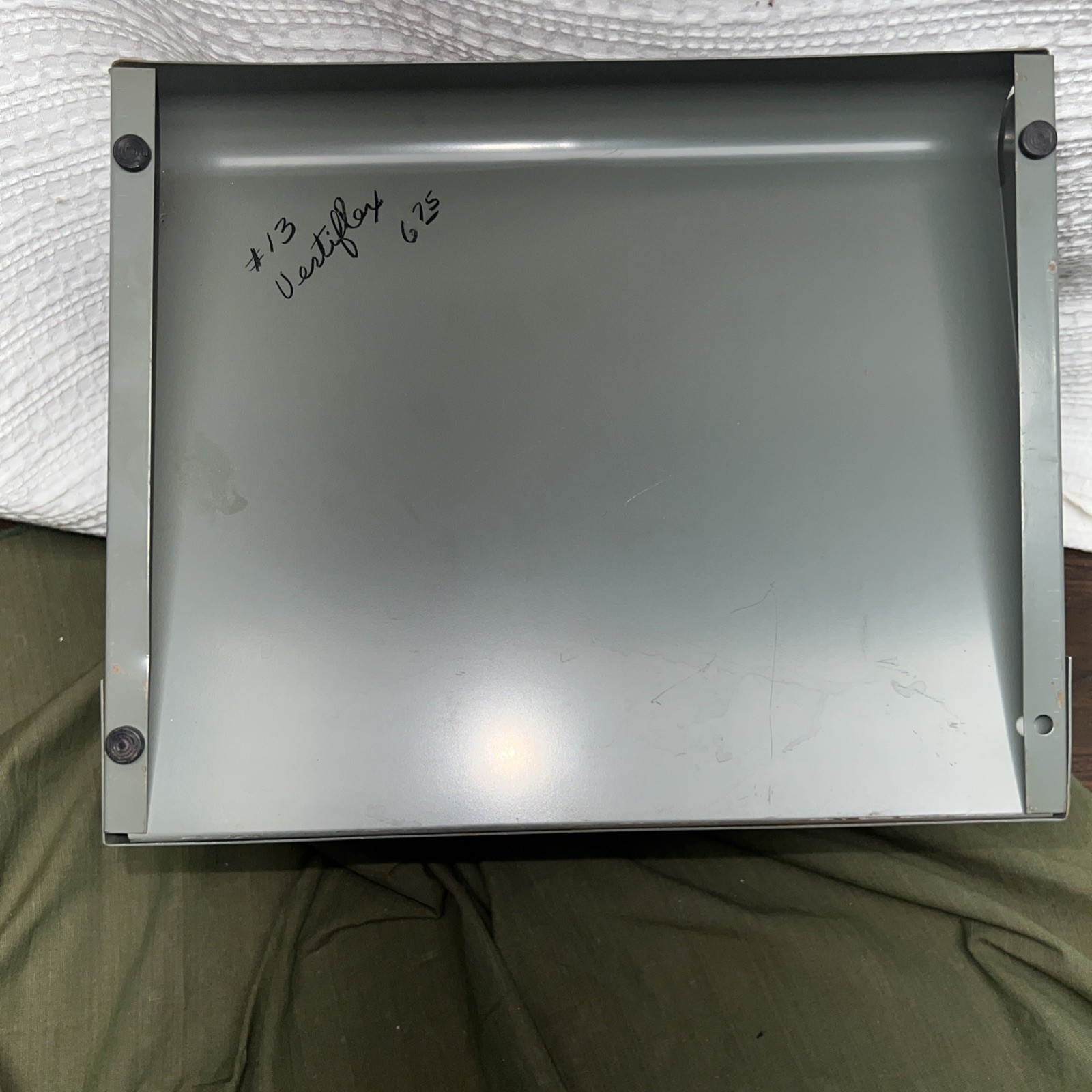 Vintage File Tray VERTIFLEX 4 Shelves Metal Industrial Office Desk Holder GRAY