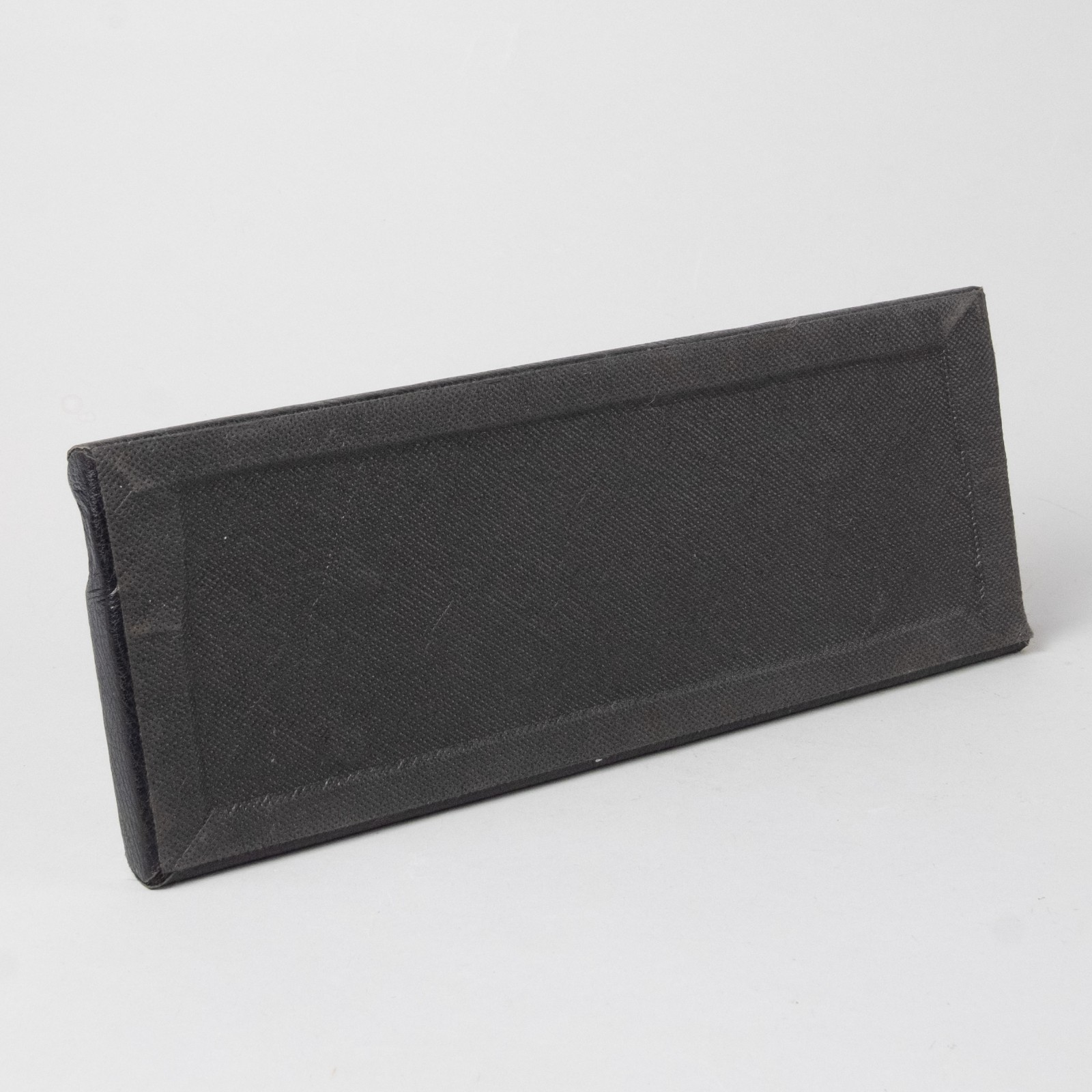 Vtg Letter holder Black Leather And Brass Embossed D. Steinberg & Sons Boston