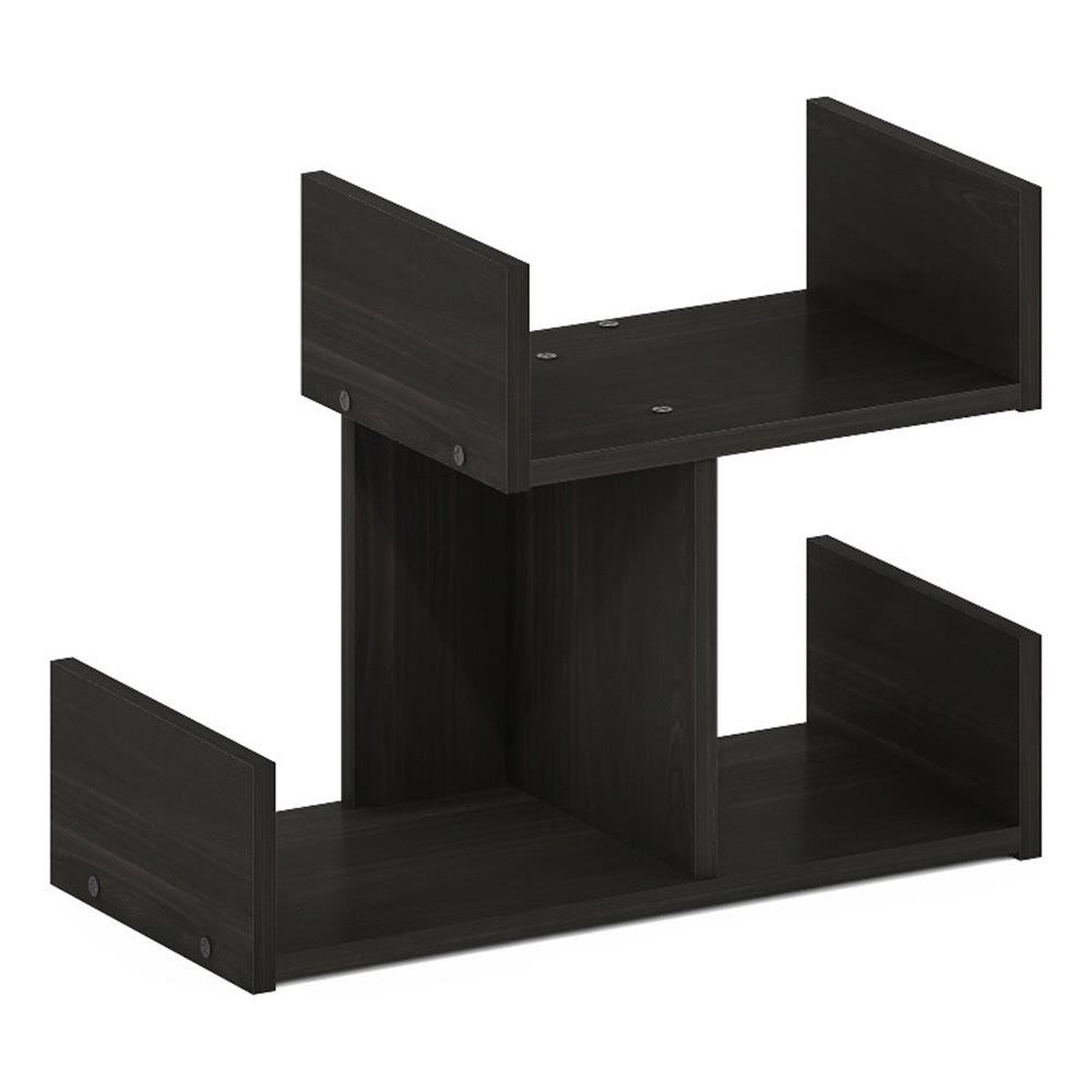 Furinno HERMITE Wooden Desktop Bookshelf Storage Organizer for Home and Espresso