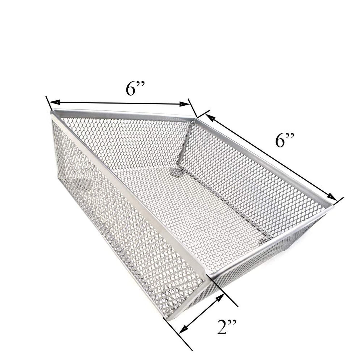 HAHIYO Stackable Mesh Tray Cup 6 x 6 x 2 inches Sturdy Container for Desk Dra…