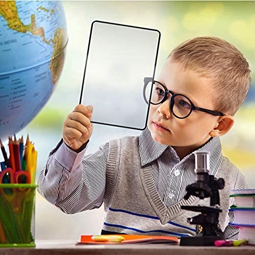 Enhon 3X Page Magnifier 7 x 4.7 Inch Magnifying 8 Count (Pack of 1), Black