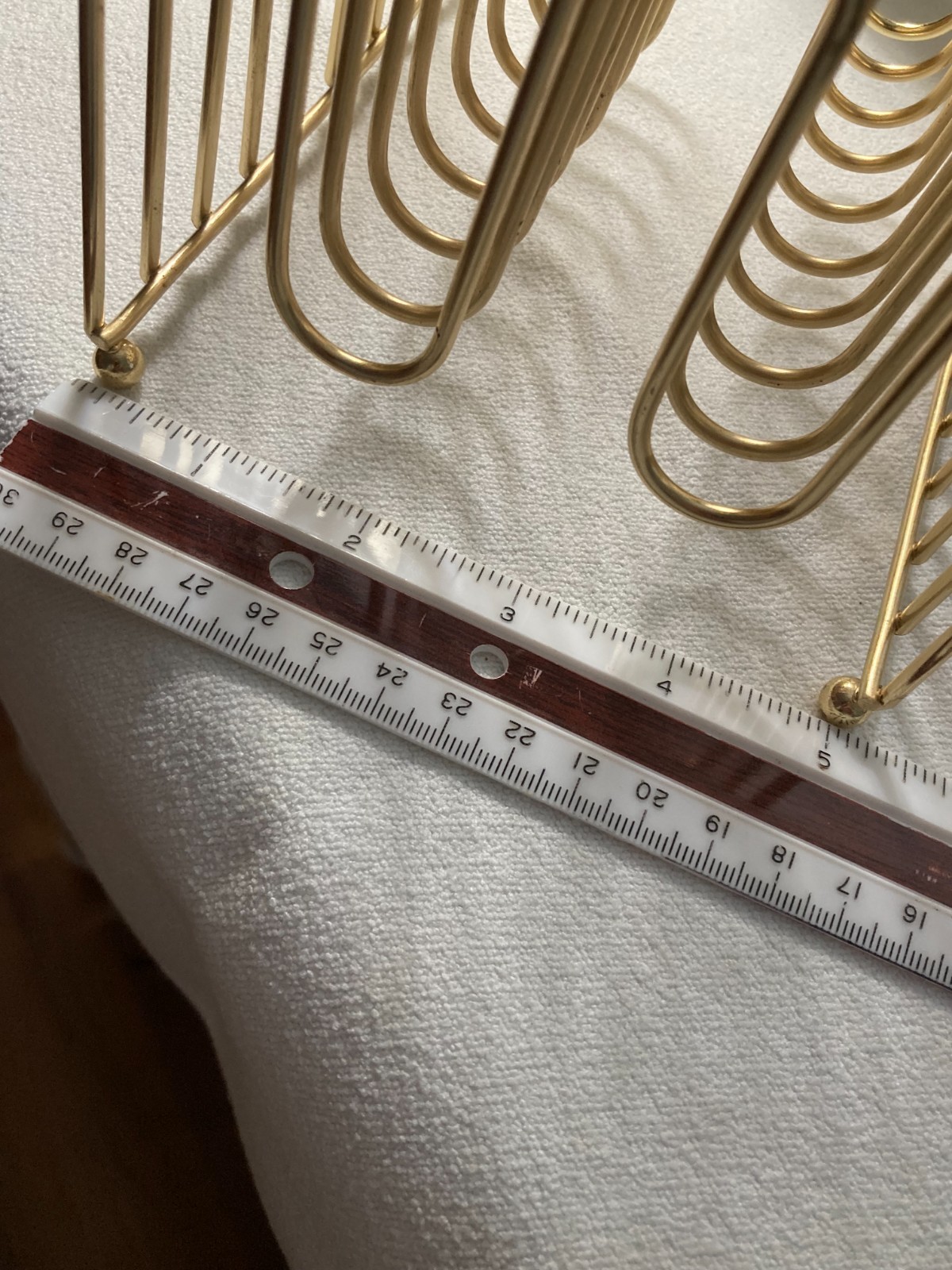 Gold Tone Bent Wire Letter Sorter 5.75″ x 5.25″ x 4.25″