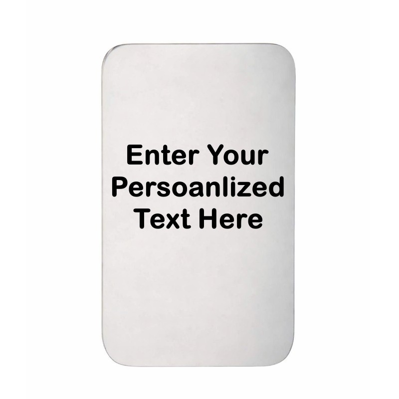 Personalize Stainless Steel Engraved Desk Name Plate with Wooden Stand Accessory