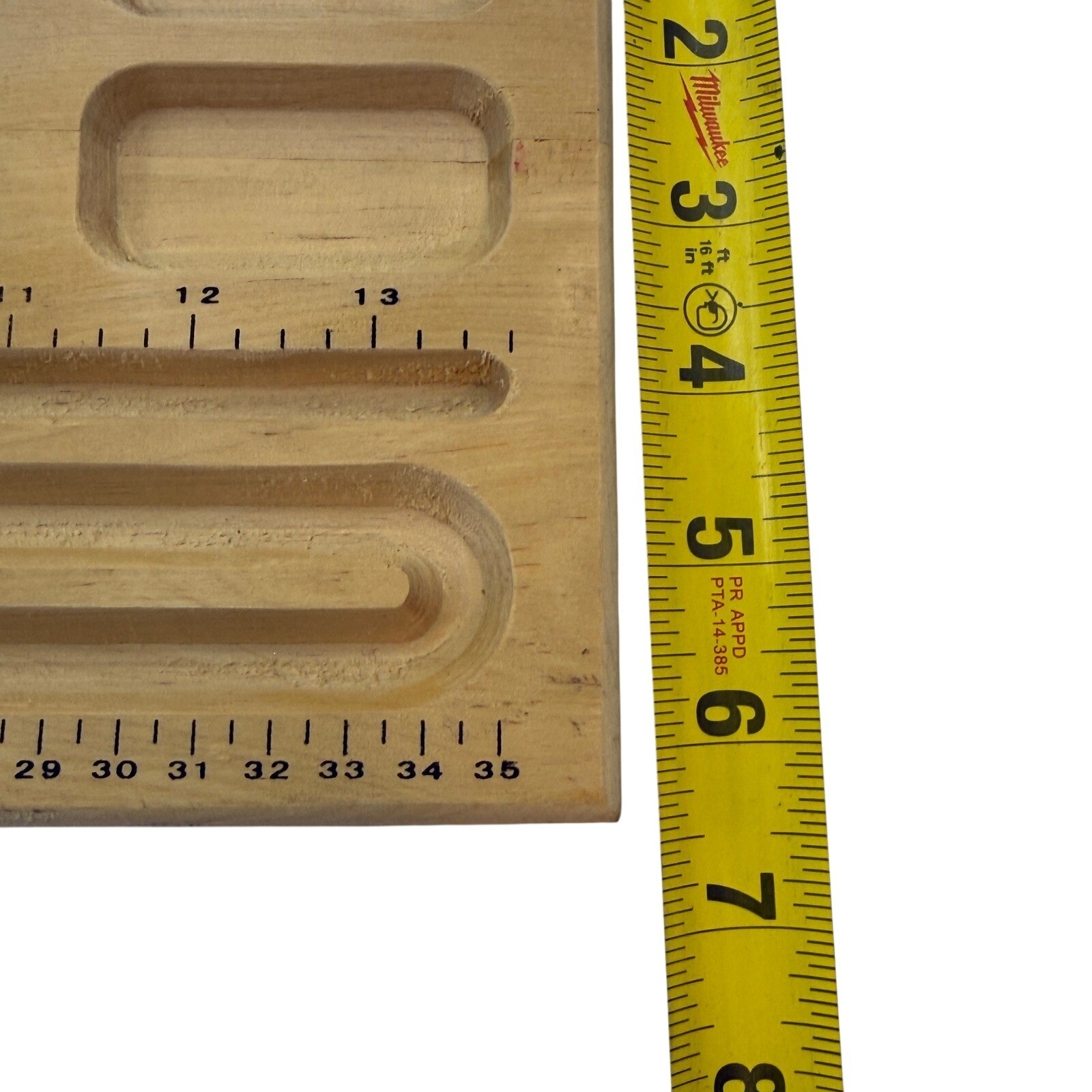 Pine Beading Jewelry Sorting & Measuring Tray w/ Seed Bead Compartments & Ruler