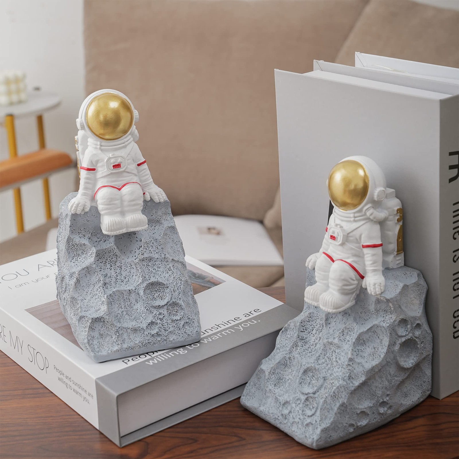Astronaut Book Ends to Hold Books, Astronaut Decor, Space Themed Bedroom, Des…