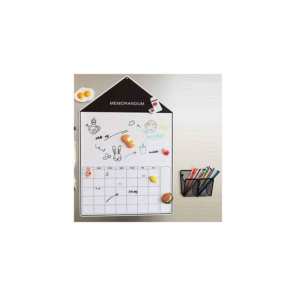 4 Pack Magnetic Mesh Pen Pencil Holder Organizer Basket, Black, Fine Point, Magn
