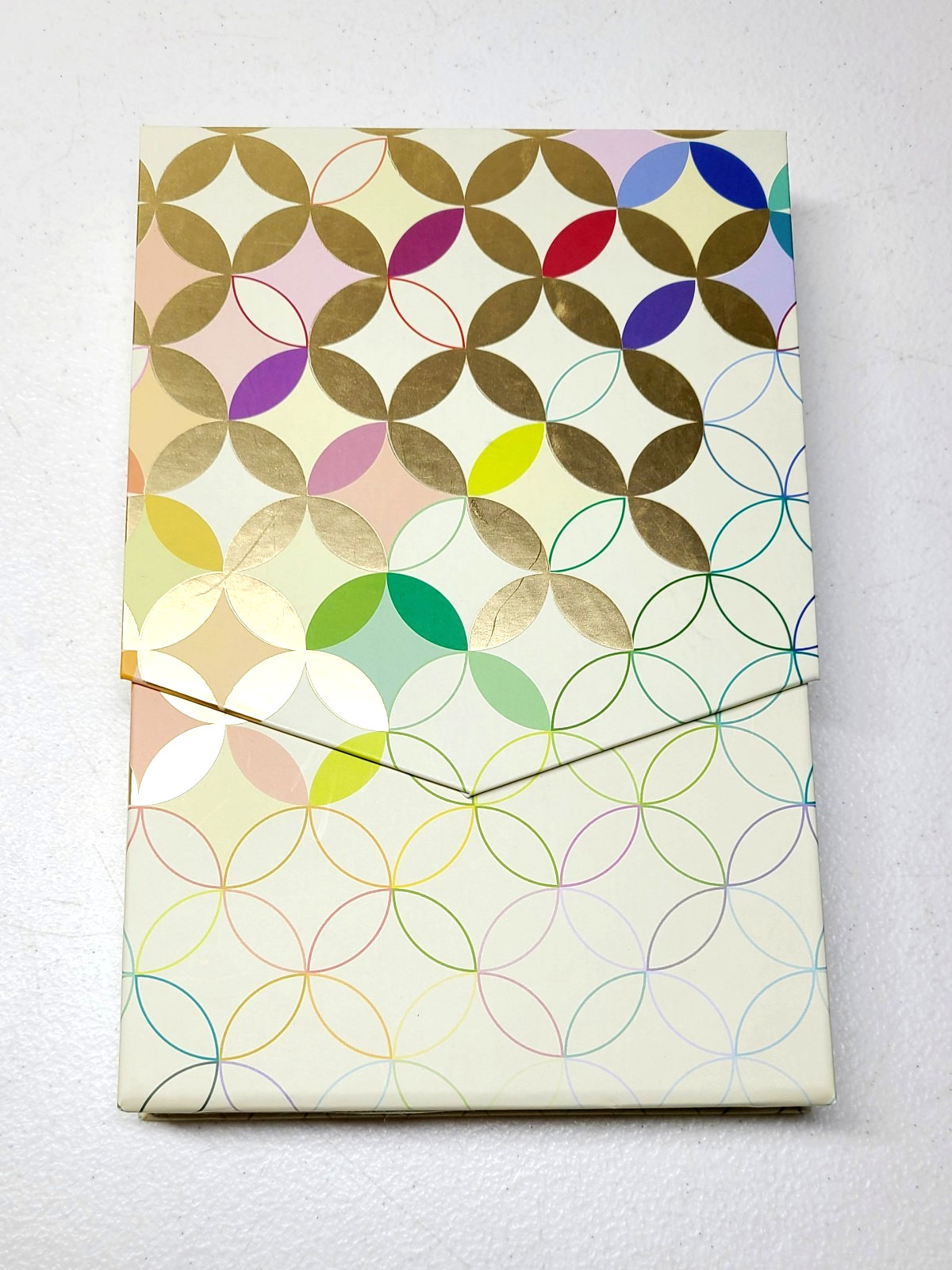 Erin Condren Metallic Mid-Century Circles Stylish Stationery Storage Box NEW