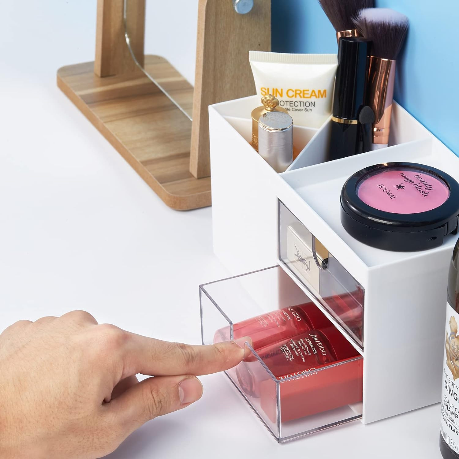 Office Desk Organizer with Drawer, Office Supplies and Desk Accessories, Busines