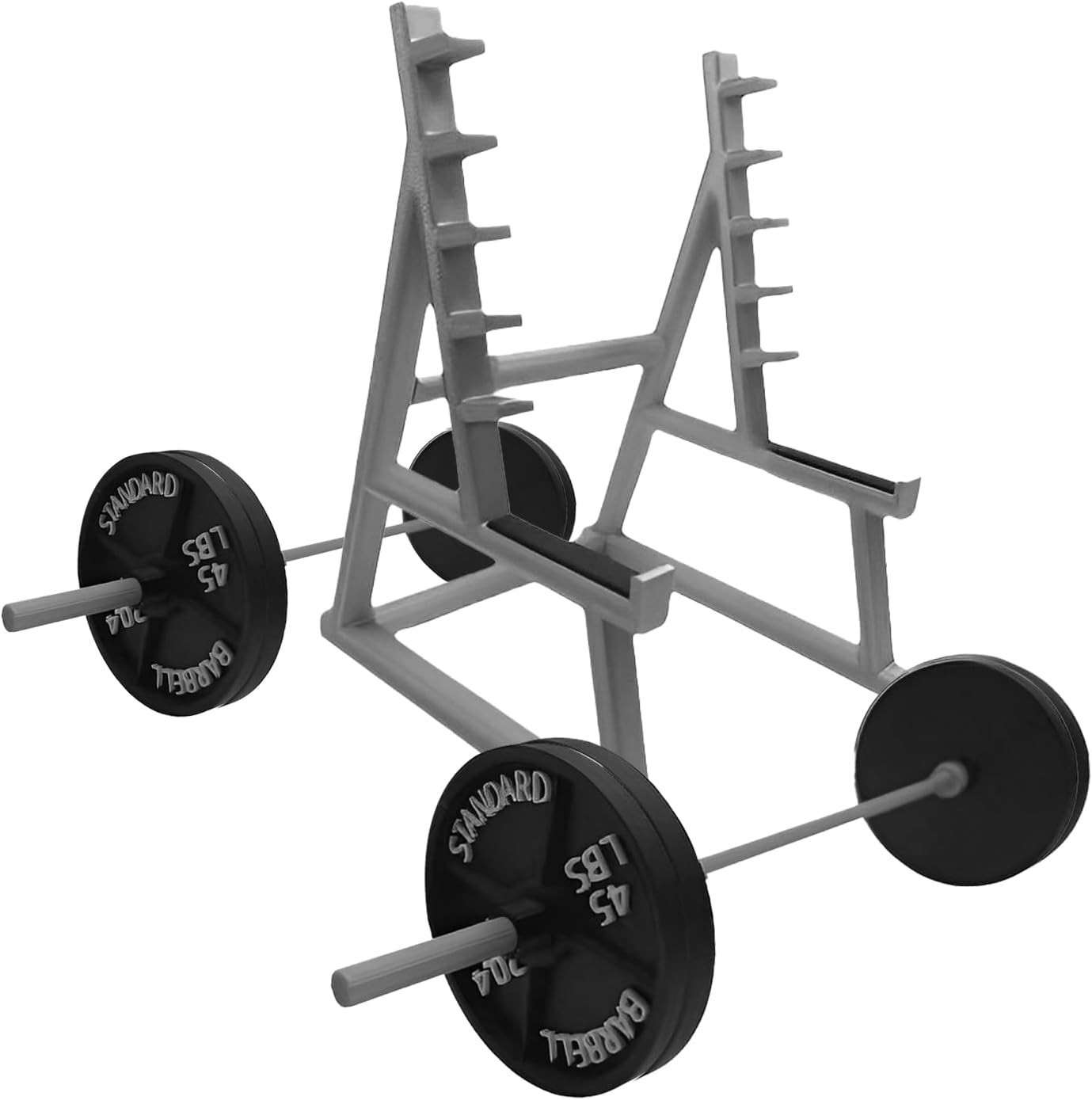 Squat Rack Pen Holder Modern A-Frame Style Gray Plastic Fun Desk Gym Decor W/