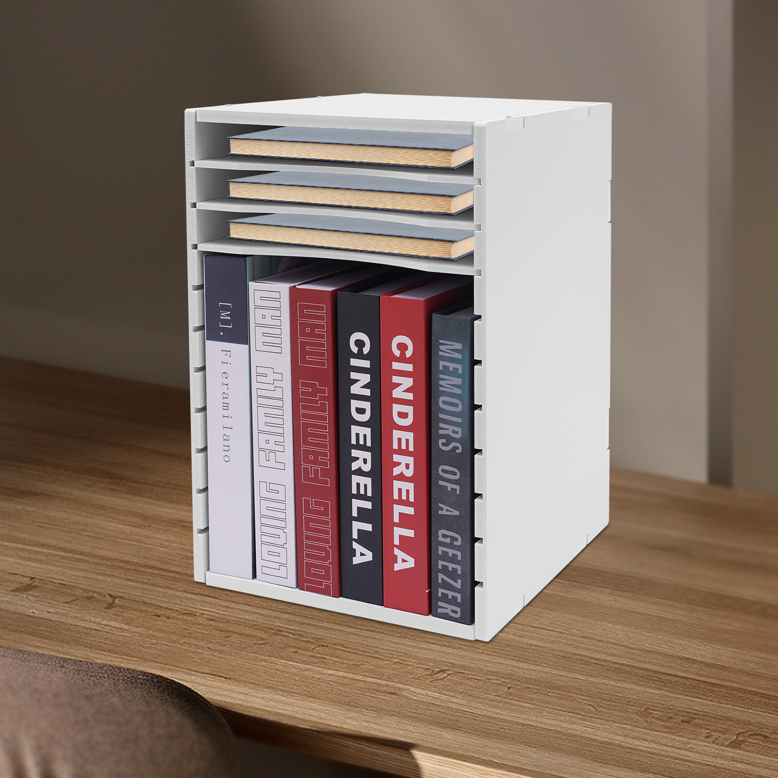 Literature Organizer File Sorter Paper Storage Holder 11 Compartment White