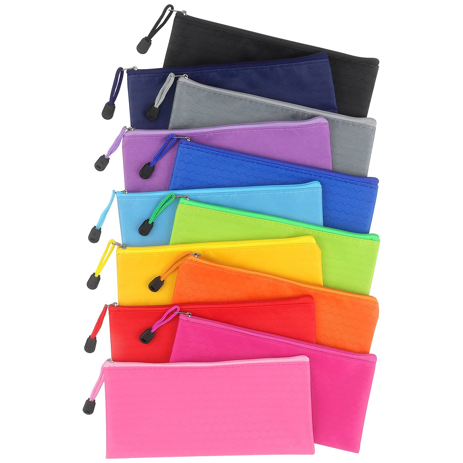 MultiPurpose Waterproof Mesh Zipper Pouch Bags Travel Organizer 12 PCS