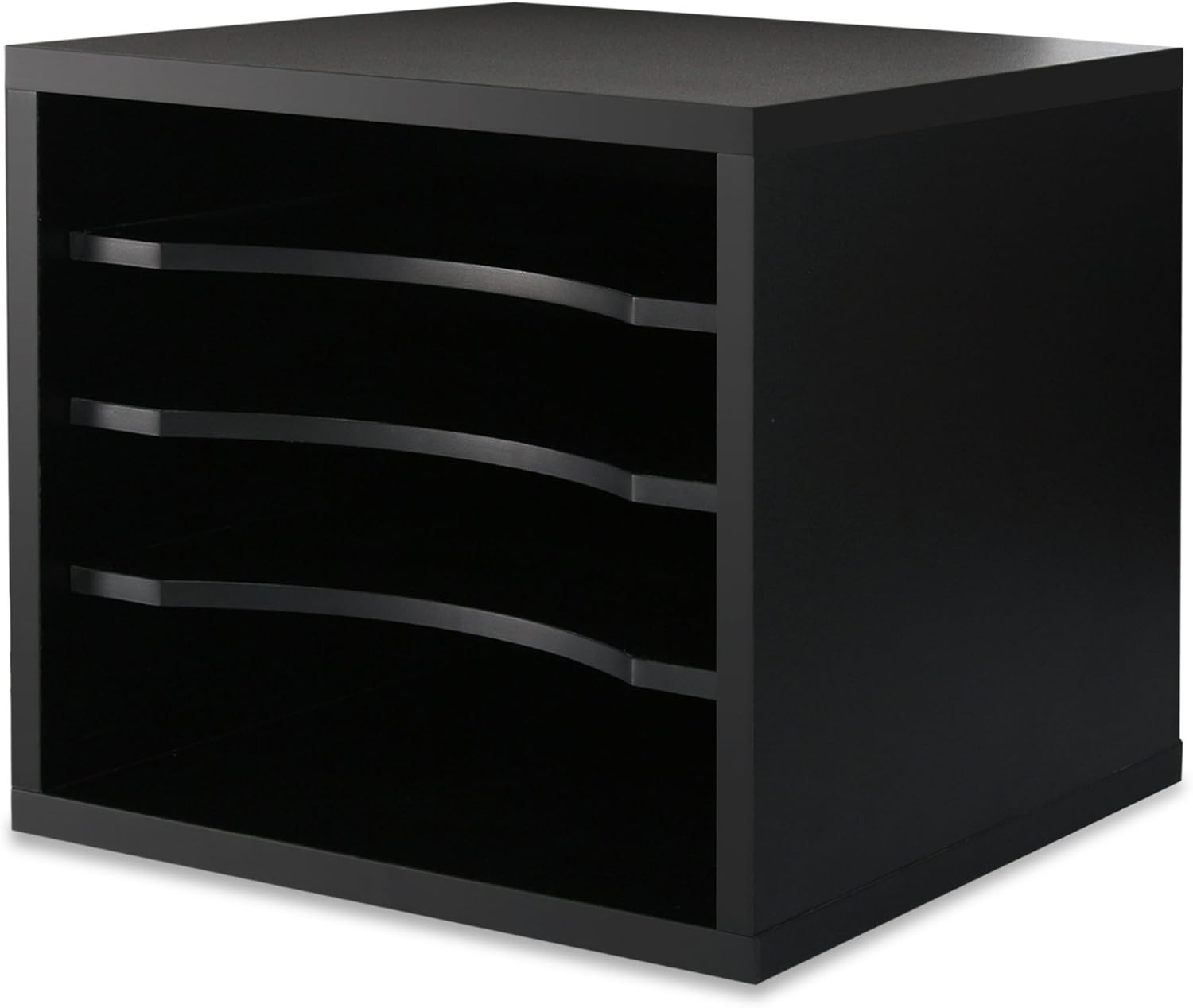 Multi-Functional Wood Paper Organizer – Ergonomic 4-Tier Design for Easy Access