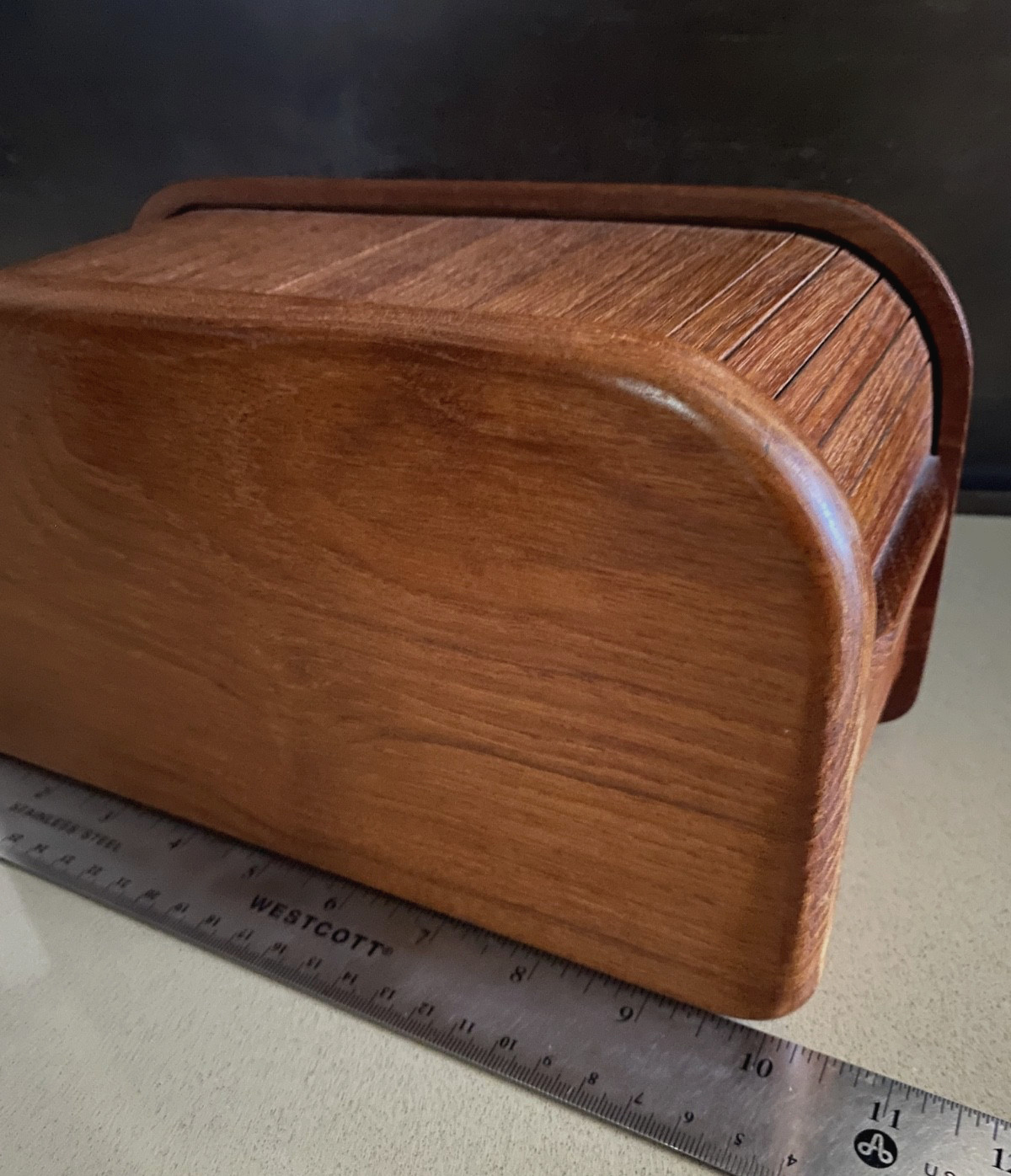 Teak Wood Roll Top Tambora Box from Thailand