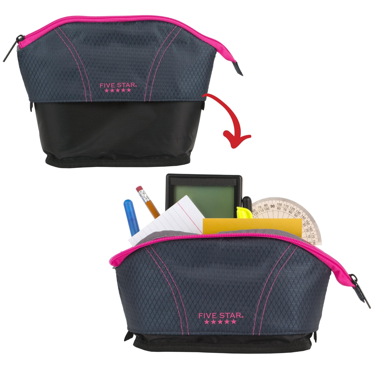 Pencil Pouch, Pen Case, Quick View Expandable Zipper Pouch, Storage Organizer…