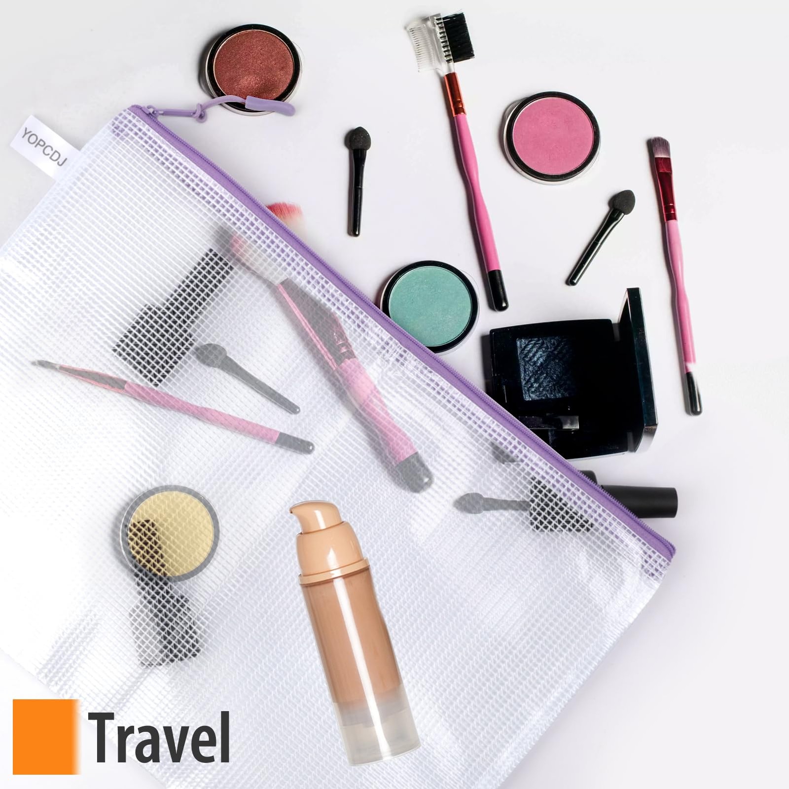 Mesh Zipper Pouch Bags A4 13×9 Inch Waterproof Travel Storage 8 Colors 20 PCS