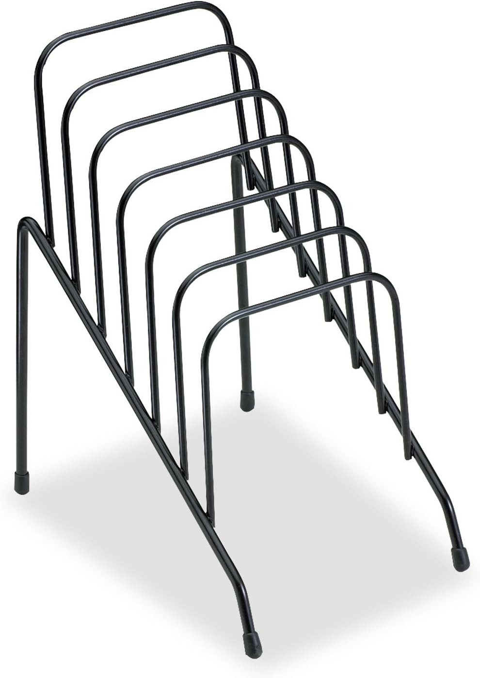 Step File Junior Wire Organizer Rack, 6 Sections, Black (72613)