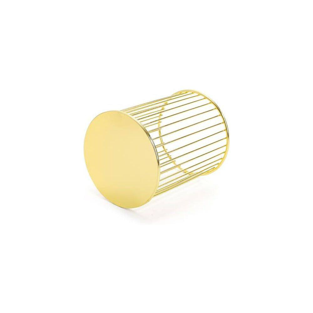 4-Pack Golden Wire Metal Pencil Cup Cylindrical Desktop Organizer Pen Holder Mak