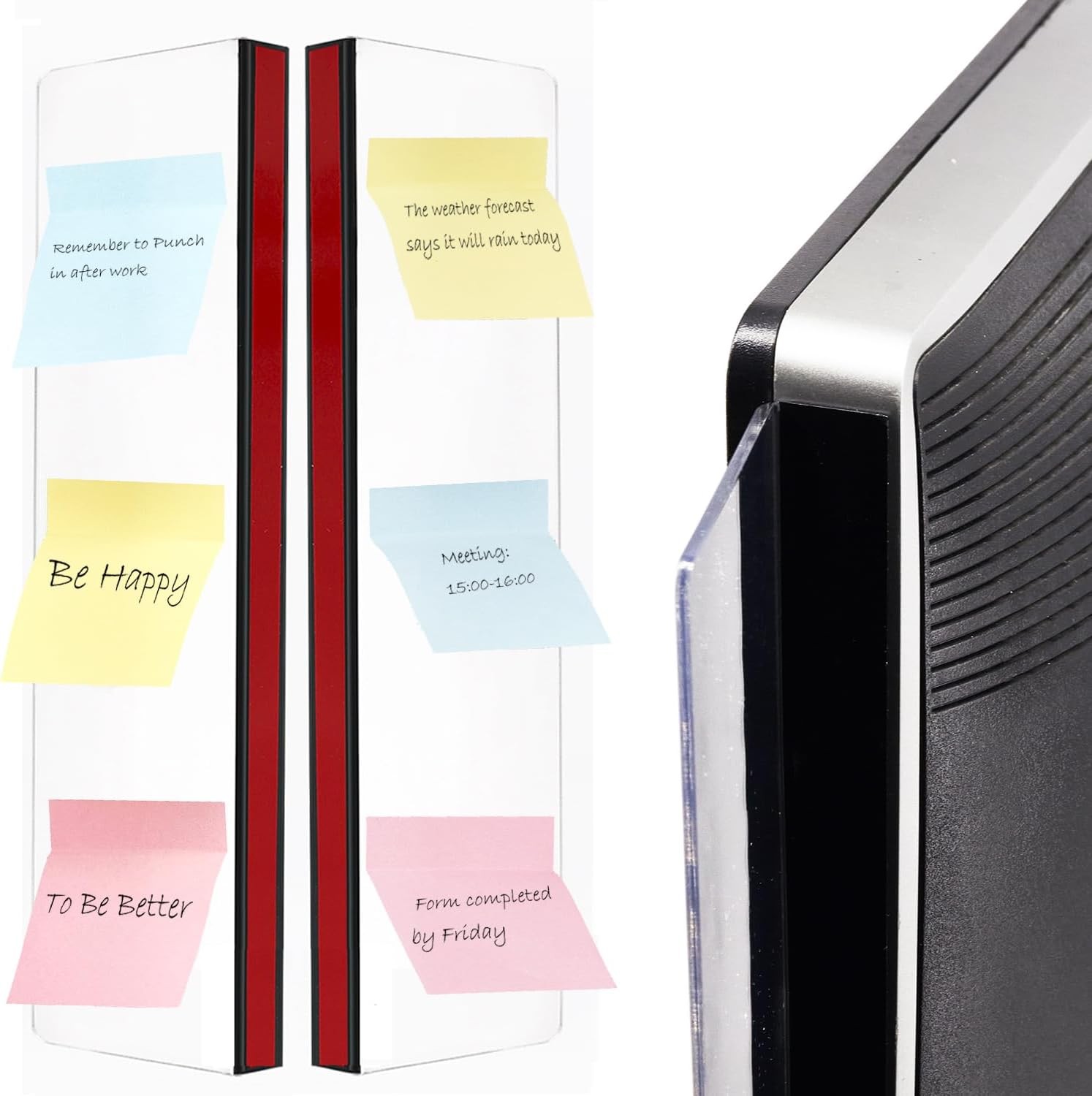 Frameless Monitor Memo Board for No Edge Monitors,Office Desk Accessories Comput