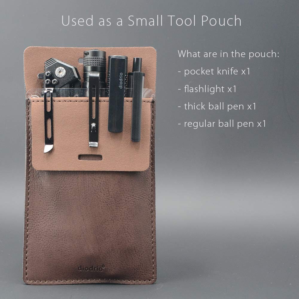 2-PACK LEATHER POCKET PROTECTOR Pen Pouch Holder Shirt Jacket Tool Organizer NEW