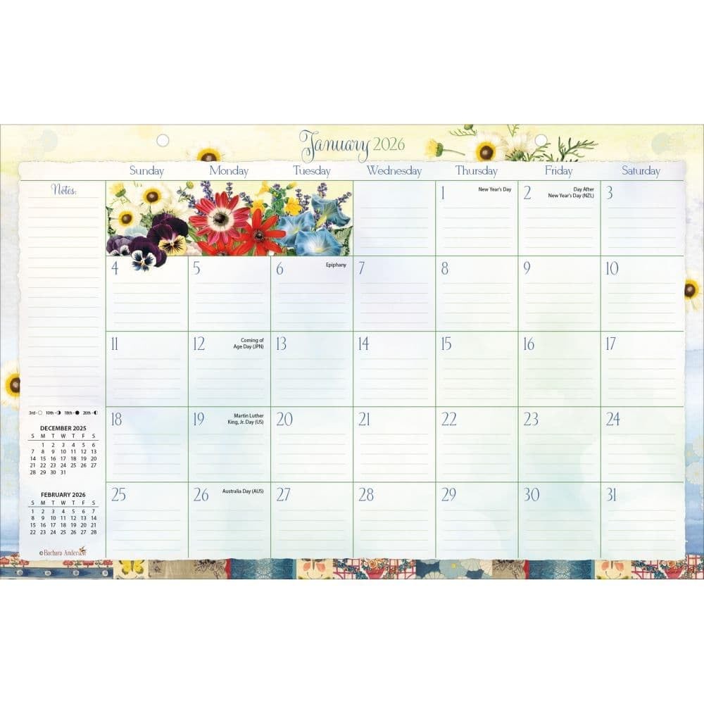 Lang, Garden Botanicals 2026 Desk Pad, 11” X 17”, Extra Large, Multi