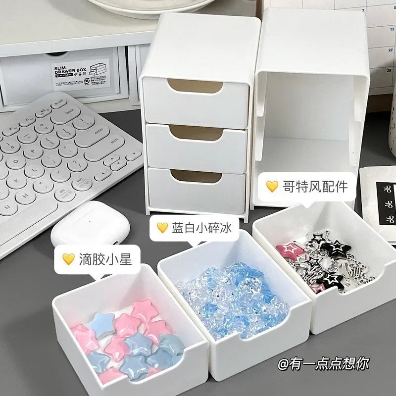 3-Tier Desk Organizer with Drawers for Office, Jewelry & Cosmetics Pack of 1
