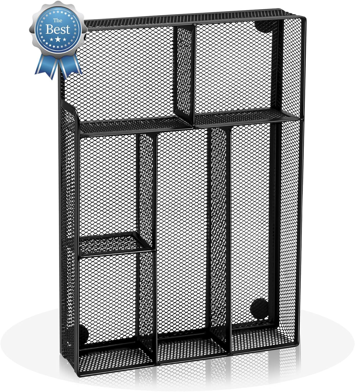 Desk Drawer Organizer, Office Drawer Divider Organizer Tray with 6 Compartments,