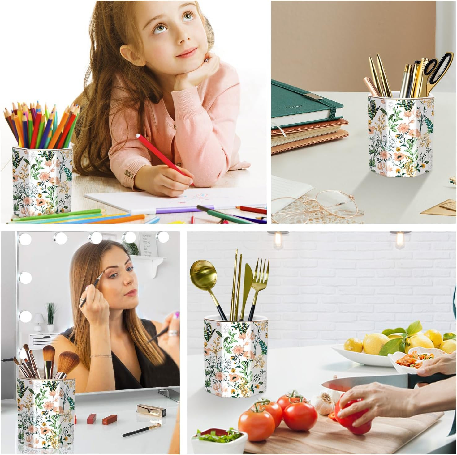 Soporte lindo boligrafos de ceramica organizador escritorio accesorios blanco