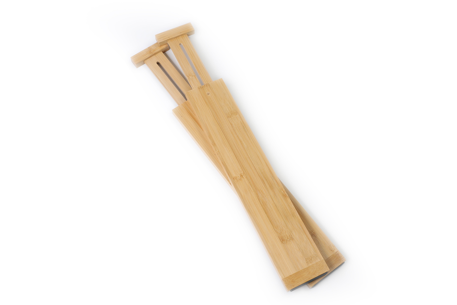 2PC Bamboo Kitchen Organizer Expandable Drawer Dividers, 17.5-22.8×0.59×3.1in