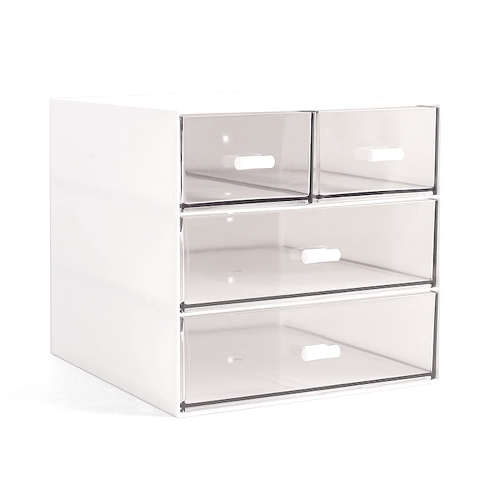 Marknor Makeup Organizer, Desk Organizer with 4 Drawers, Sundries White