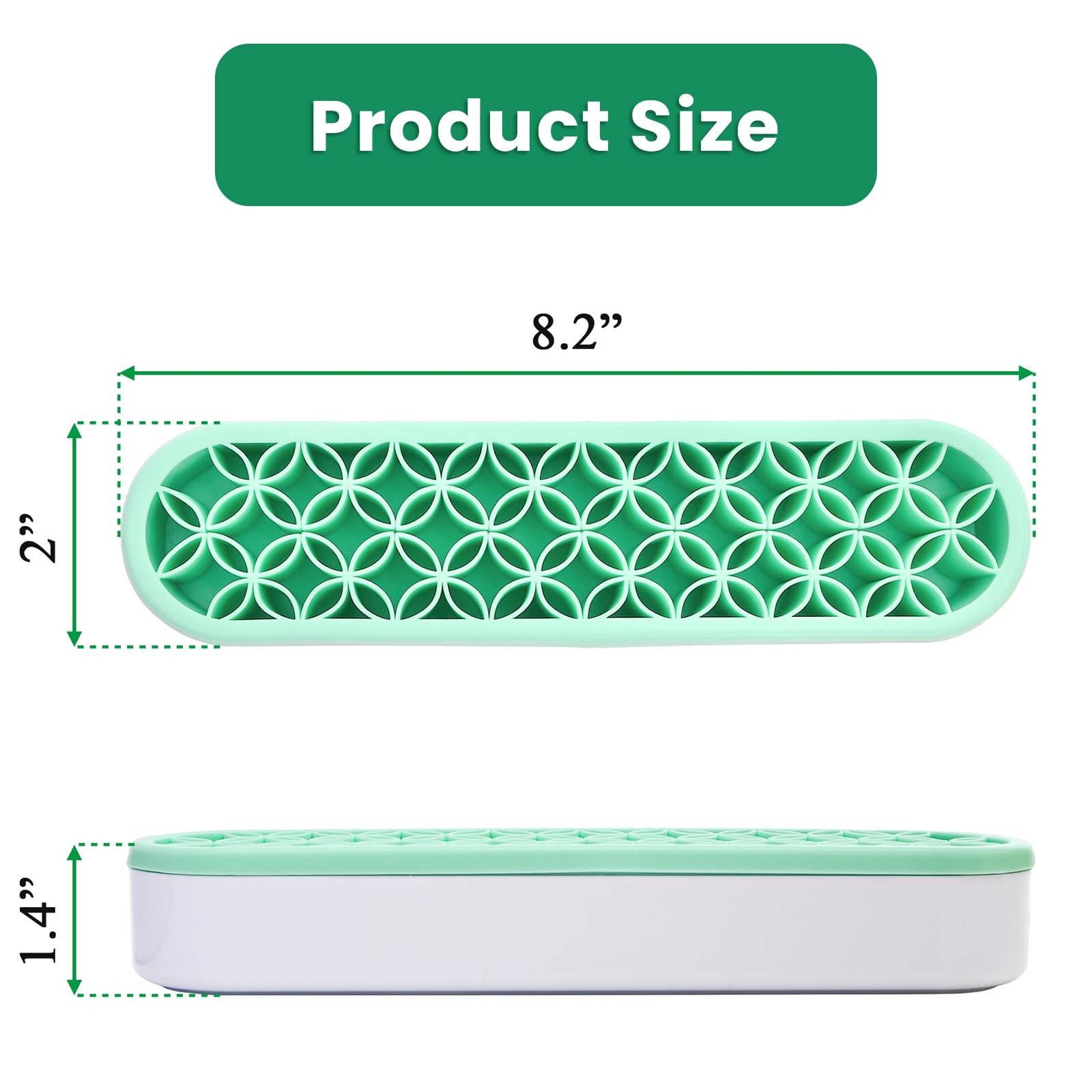 Elsjoy 3 Pack Silicone Makeup Brush Holder, Desktop Pink, Gray, Green