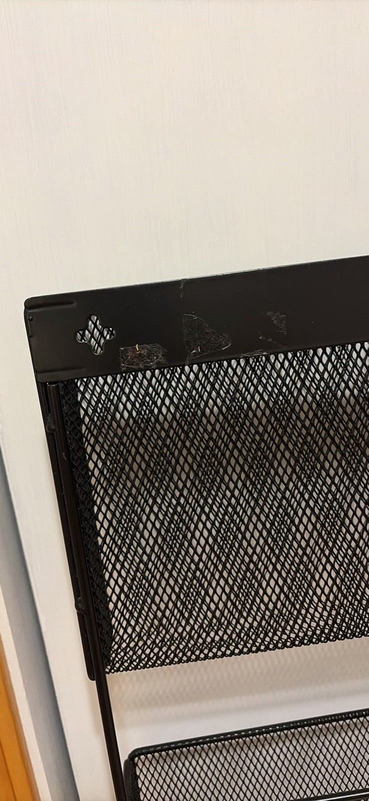 Black Metal Mesh Wall Mount File Organizer Rack