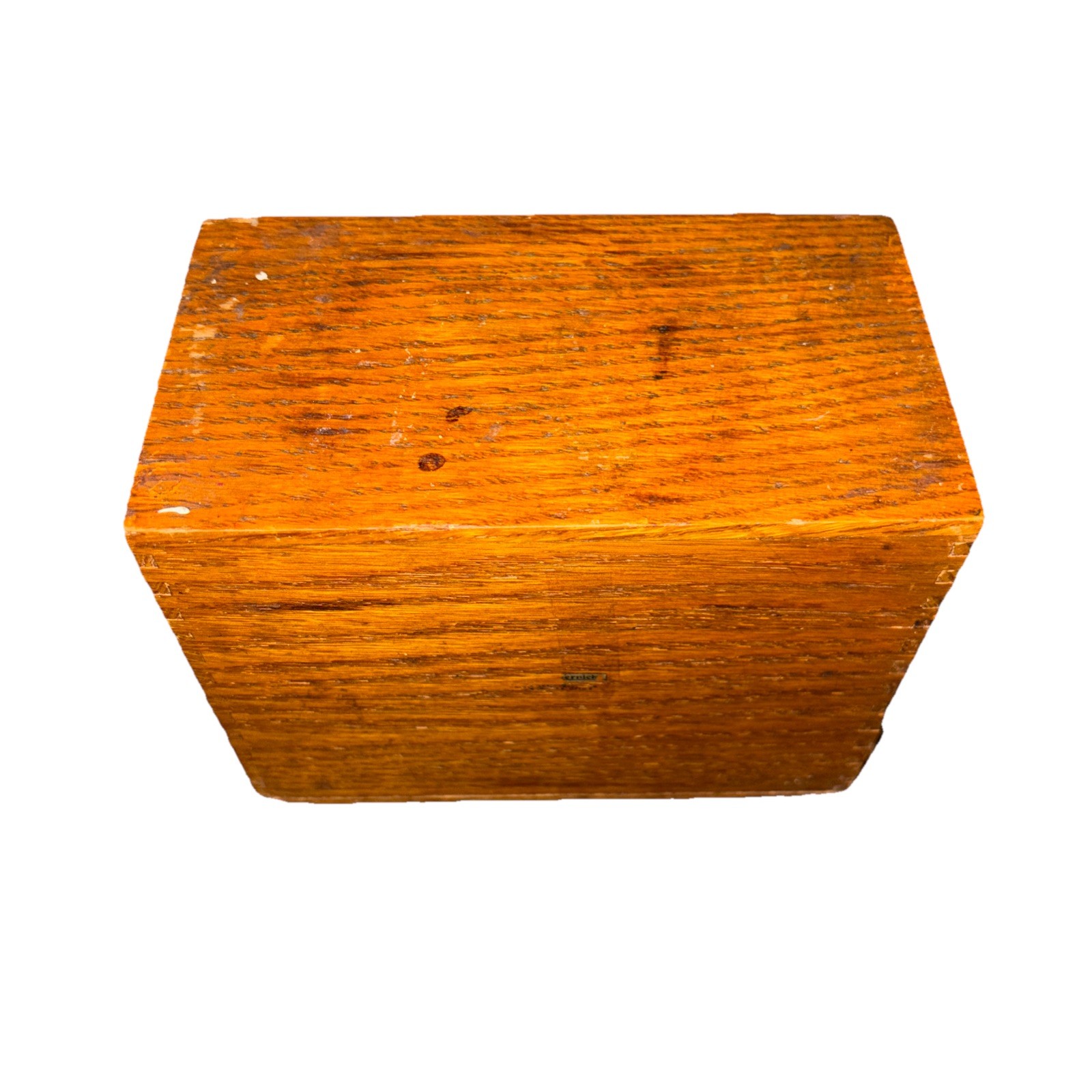 Vintage 1920s Globe Wernicke Oak Wood 84C File Recipe Index Card Storage Box