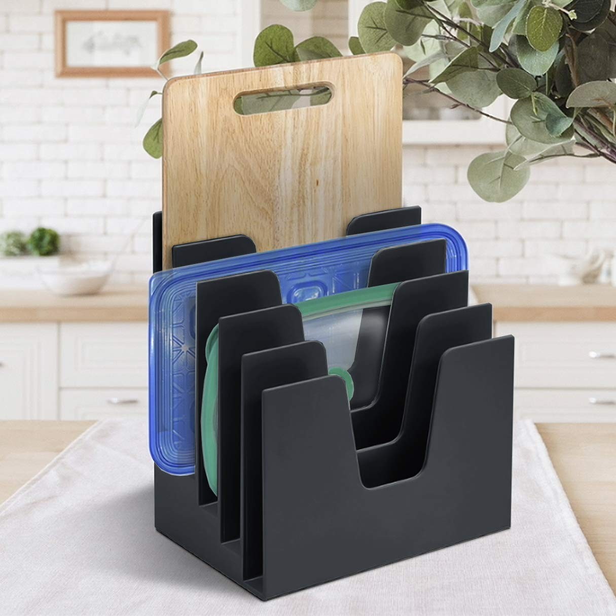 Acrimet 5 Section Incline File Sorter Organizer, Mail, 5 Sections, Black