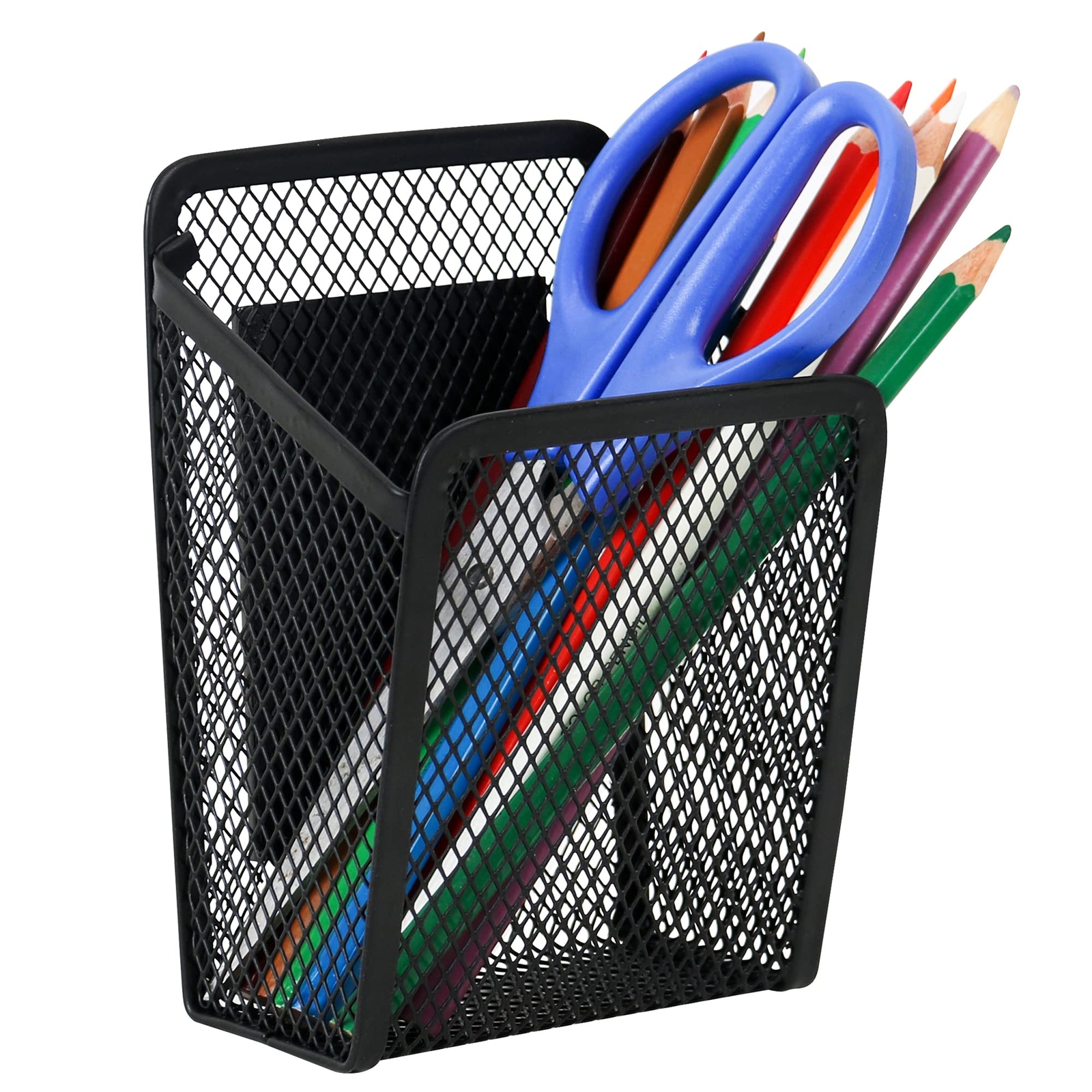 Stainless Steel Magnetic Mesh Pencil Holder Utensil Basket Storage for Kitchen