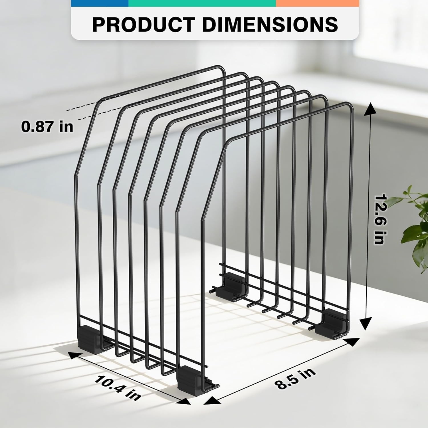 Space-Saving Vertical File Holder – 7 Compartments for Office and Home