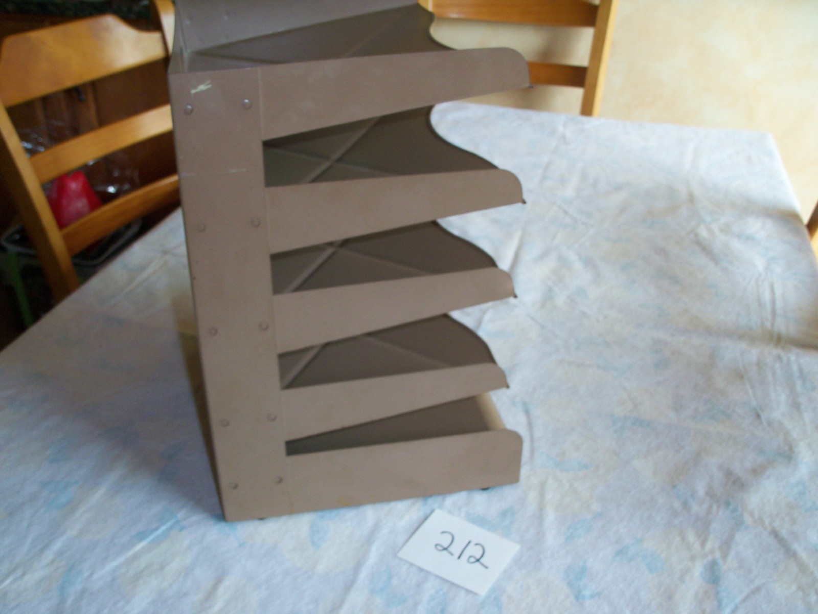 Nice VTG VERTIFLEX Industrial Metal Desk Paper Tray Organizer 5 Tier Slot File
