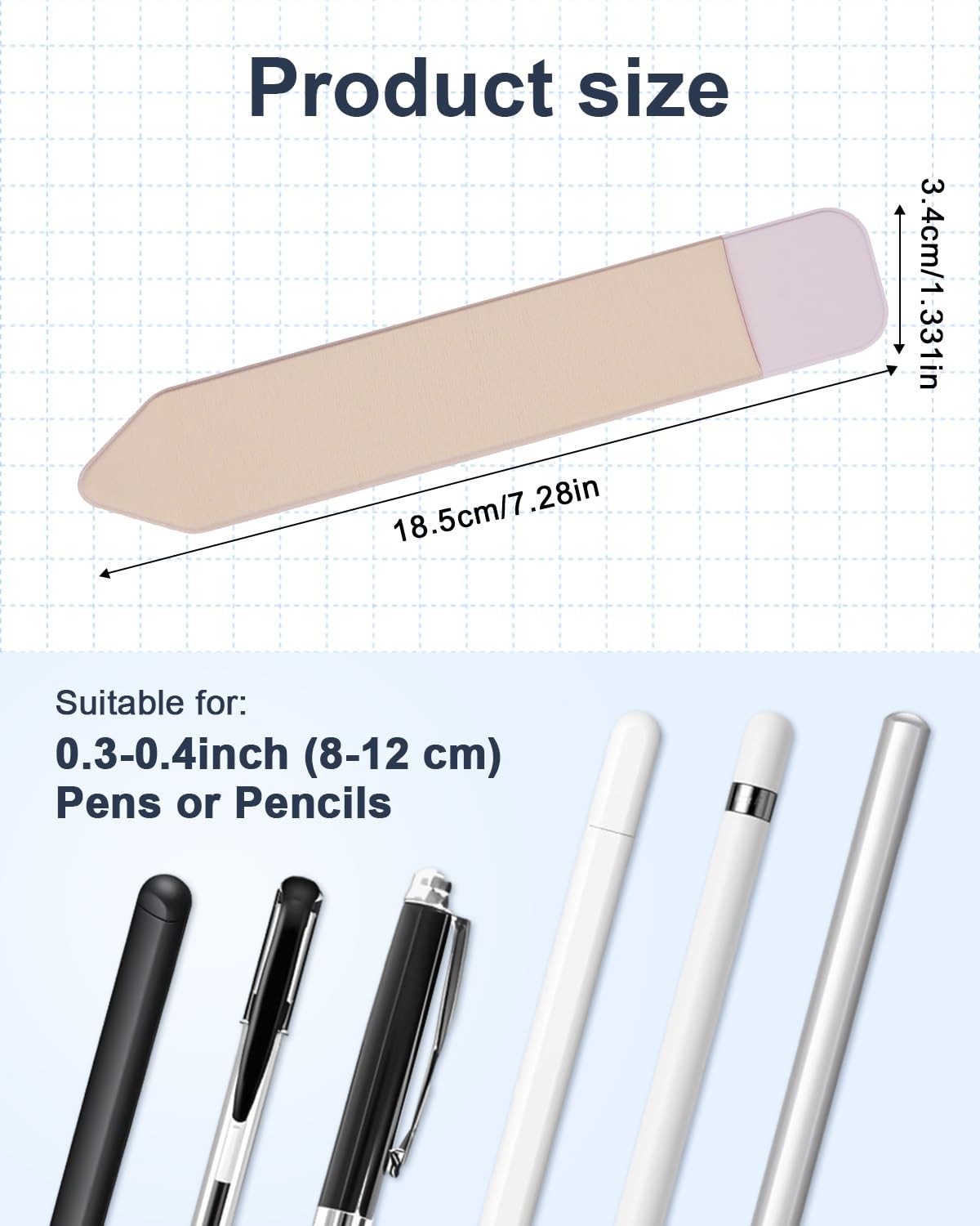 5 Pack Pencil Holder For Most Pens,Pencils, 7.8 inch -Adhesive Stick To Noteb…
