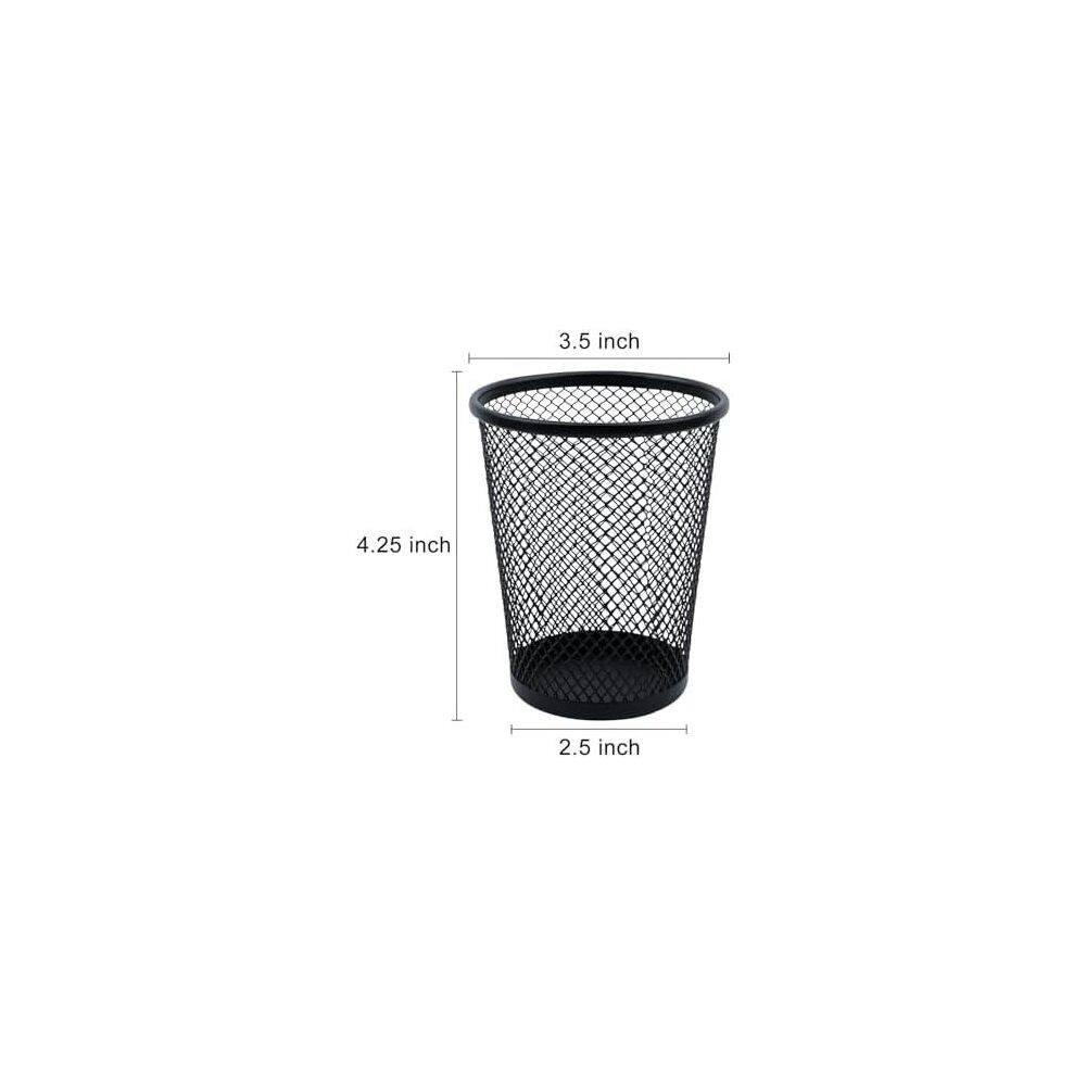 1 Pack Wire Mesh Black Pencil Pen Holder Cup for Desk Organizer Office Accessori