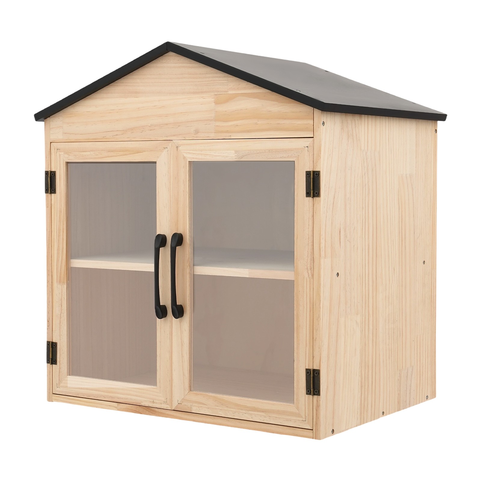 Outdoor Library Book Box Storage Wood Color Wooden Cabinet Little Literature Box