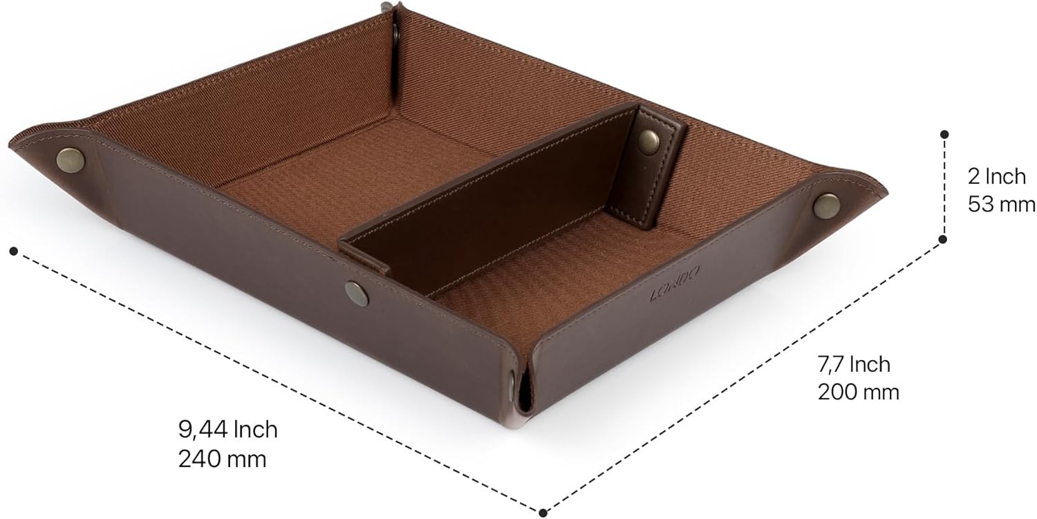 Leather Tray Organizer Practical Lightweight Water Resistant Computer Table Desk