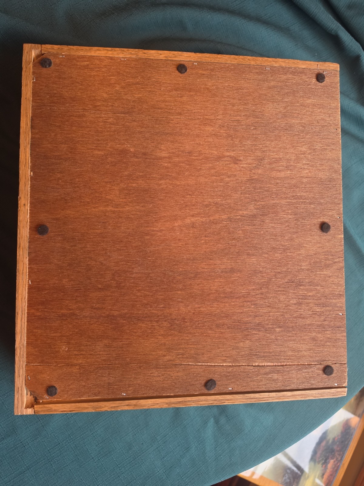 Vtg Wooden Lap Writing Desk Slant Tilt Top Hinged Storage Portable READ