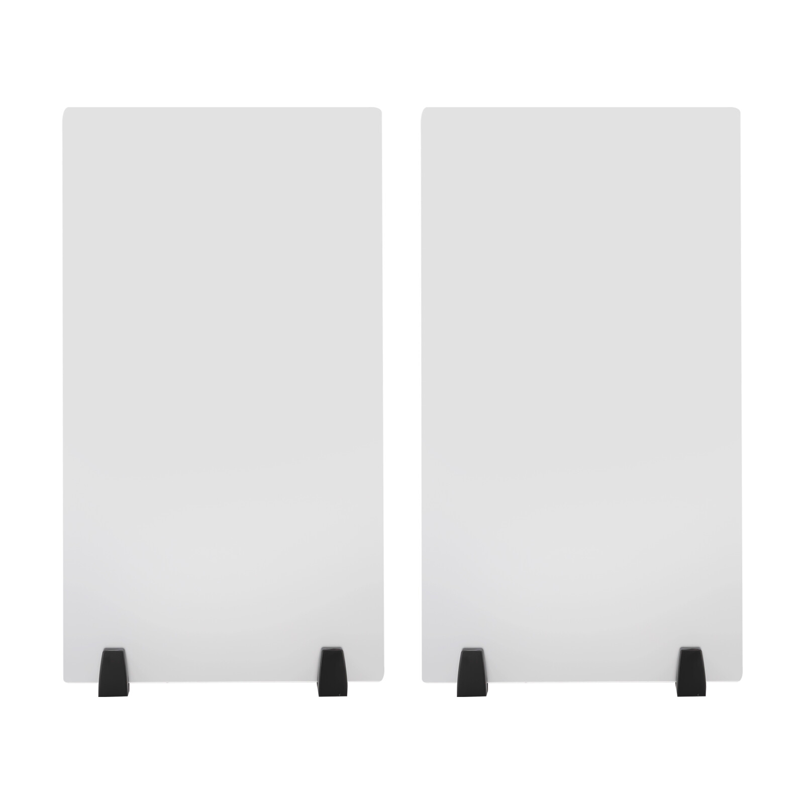 2x Indoor Acrylic Sneeze Guard Office Desk Divider Table Clear Dual Frosted New