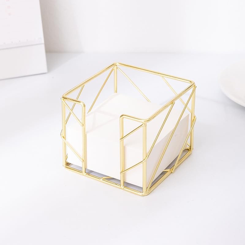 2Pcs Post sticky Note Holder + Pens Holders,Desk organizer sets,Gold Metal su…