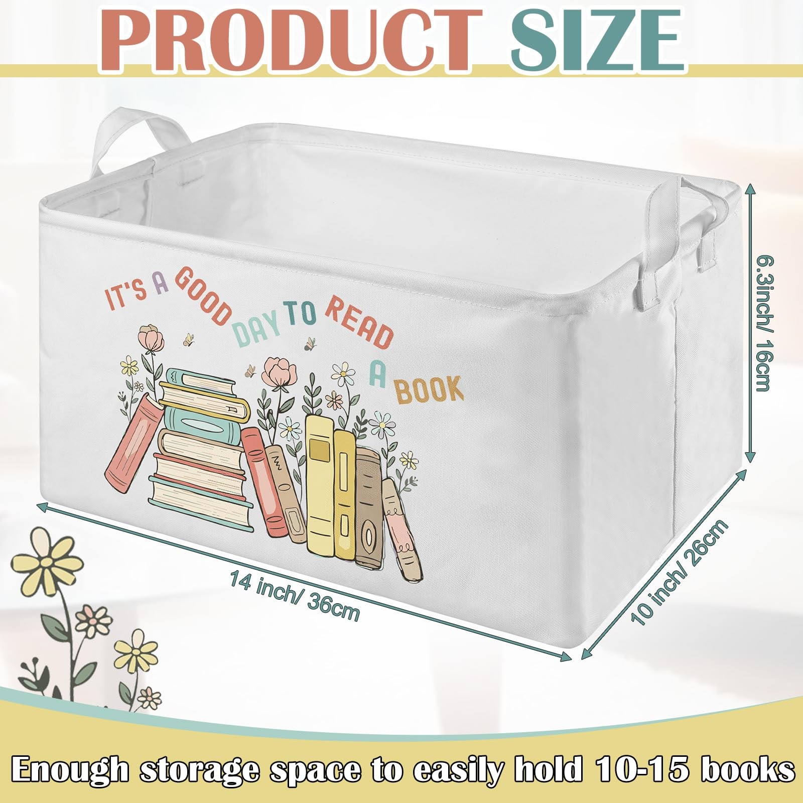 Good Day To Read Book Storage Basket To Be Read Bin Bookish Bookworm Gift