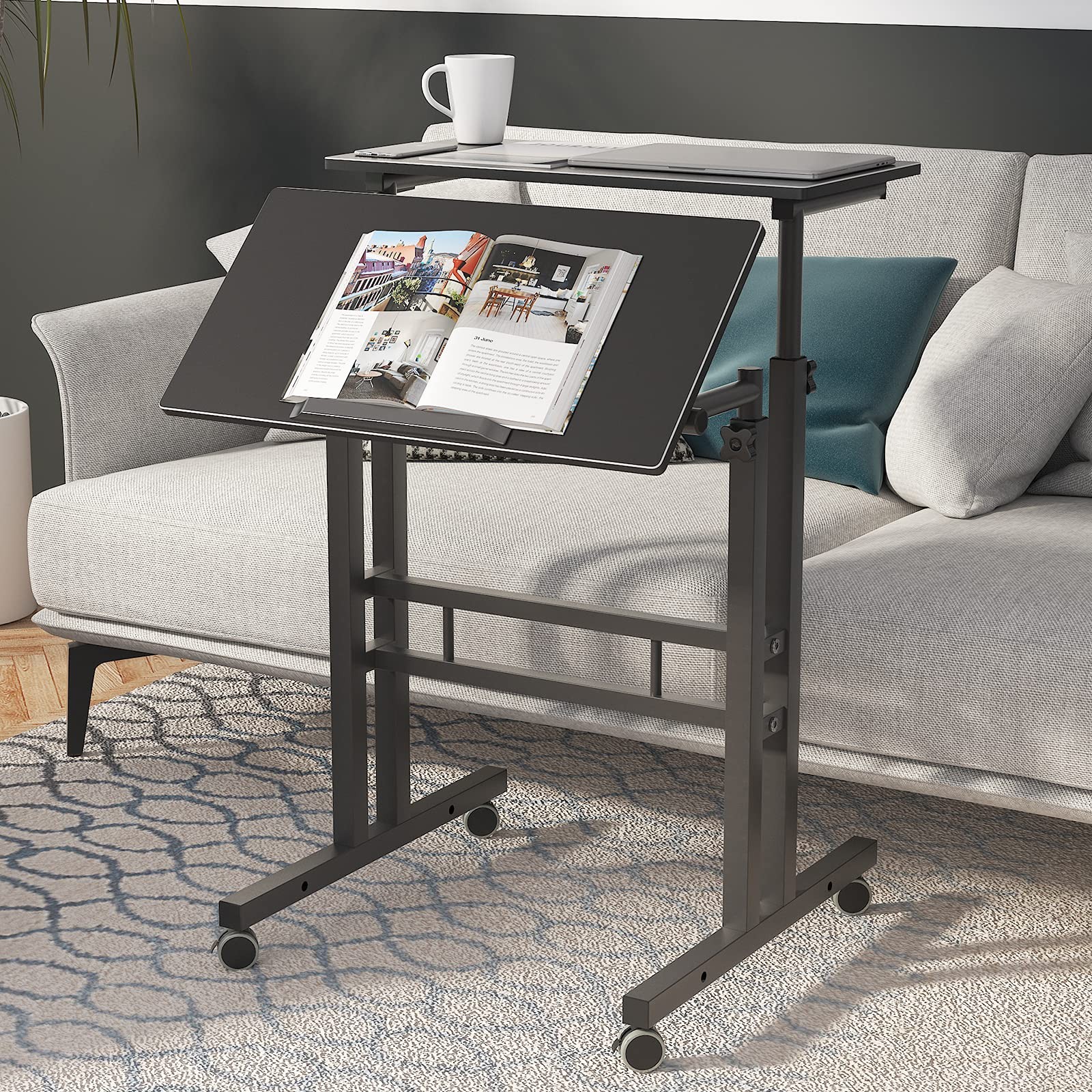 Sogeshome Adjustable Laptop Desk Table 23.6Inches Portable Laptop Table