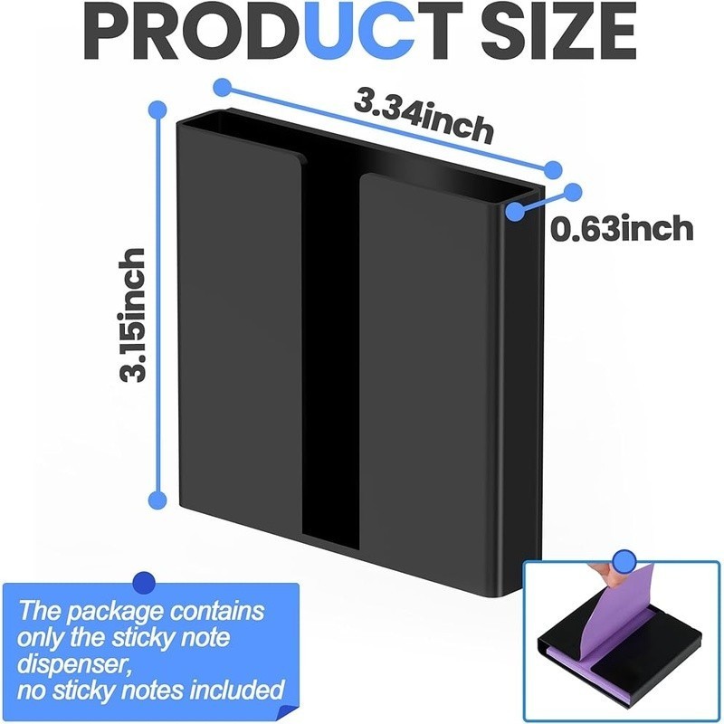 Magnetic Sticky Note Pad Dispenser Desk Organizer Home Office School Use